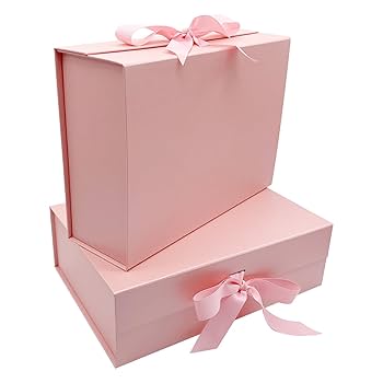 2Pack Large Gift Box 31x22x10cm - Pink Luxury Premium